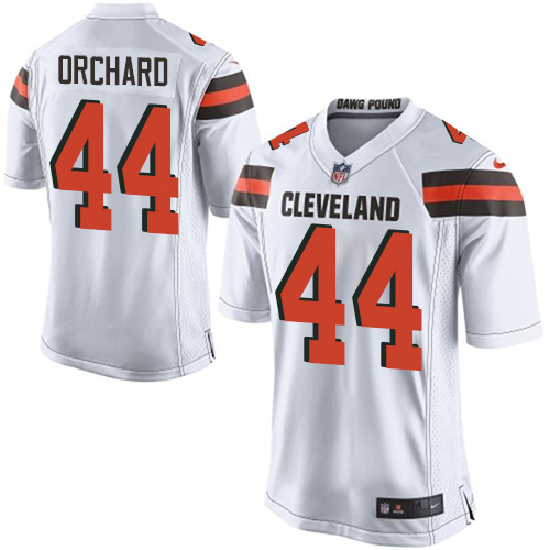 Men's Limited Nate Orchard Nike Jersey White Road - #44 NFL Cleveland Browns